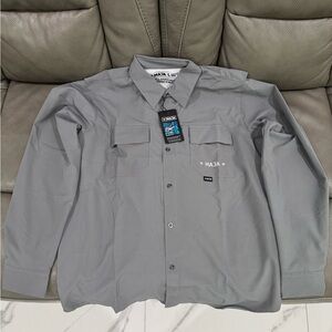 Maja Shirt Men's Long Sleeve GRAY Repelente Al Agua size XL